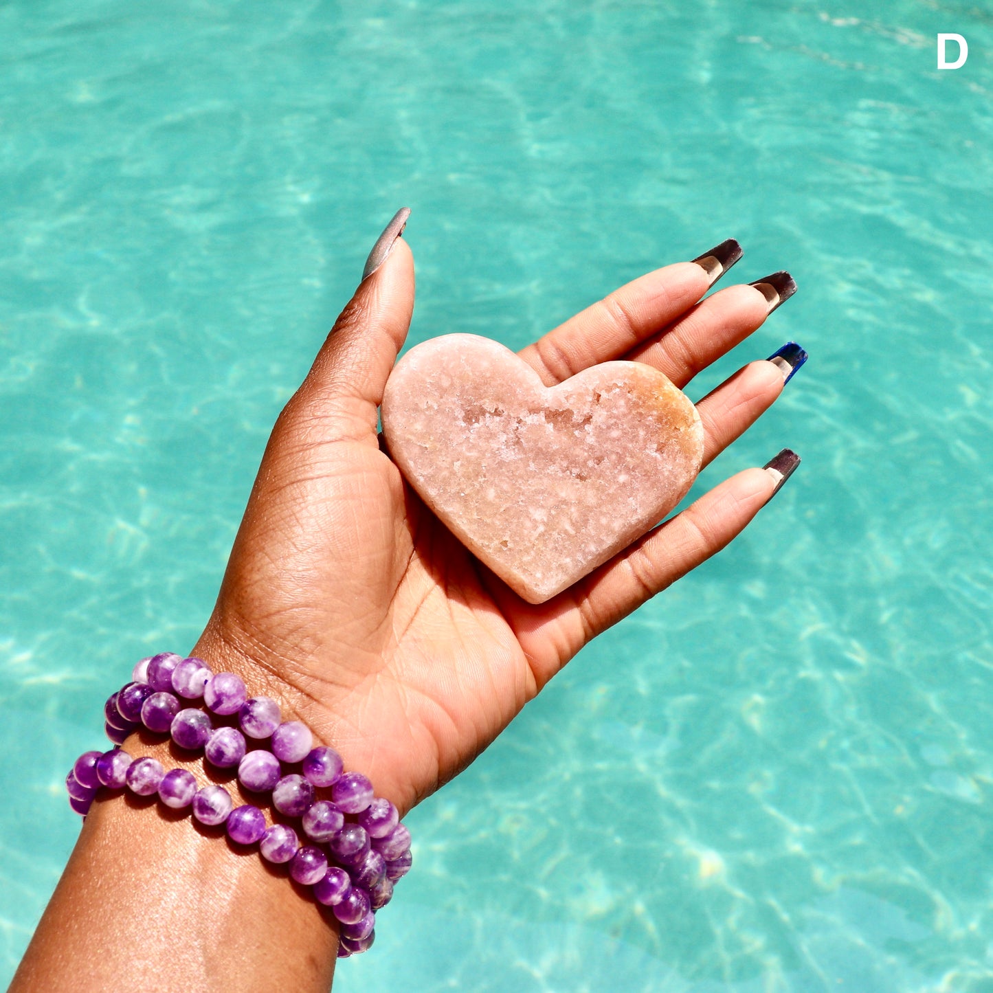 Pink Amethyst Heart (Rare)