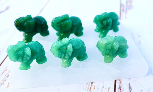 green aventurine elephant