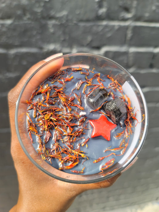 Witch's Cauldron Shimmering Crystal Candle