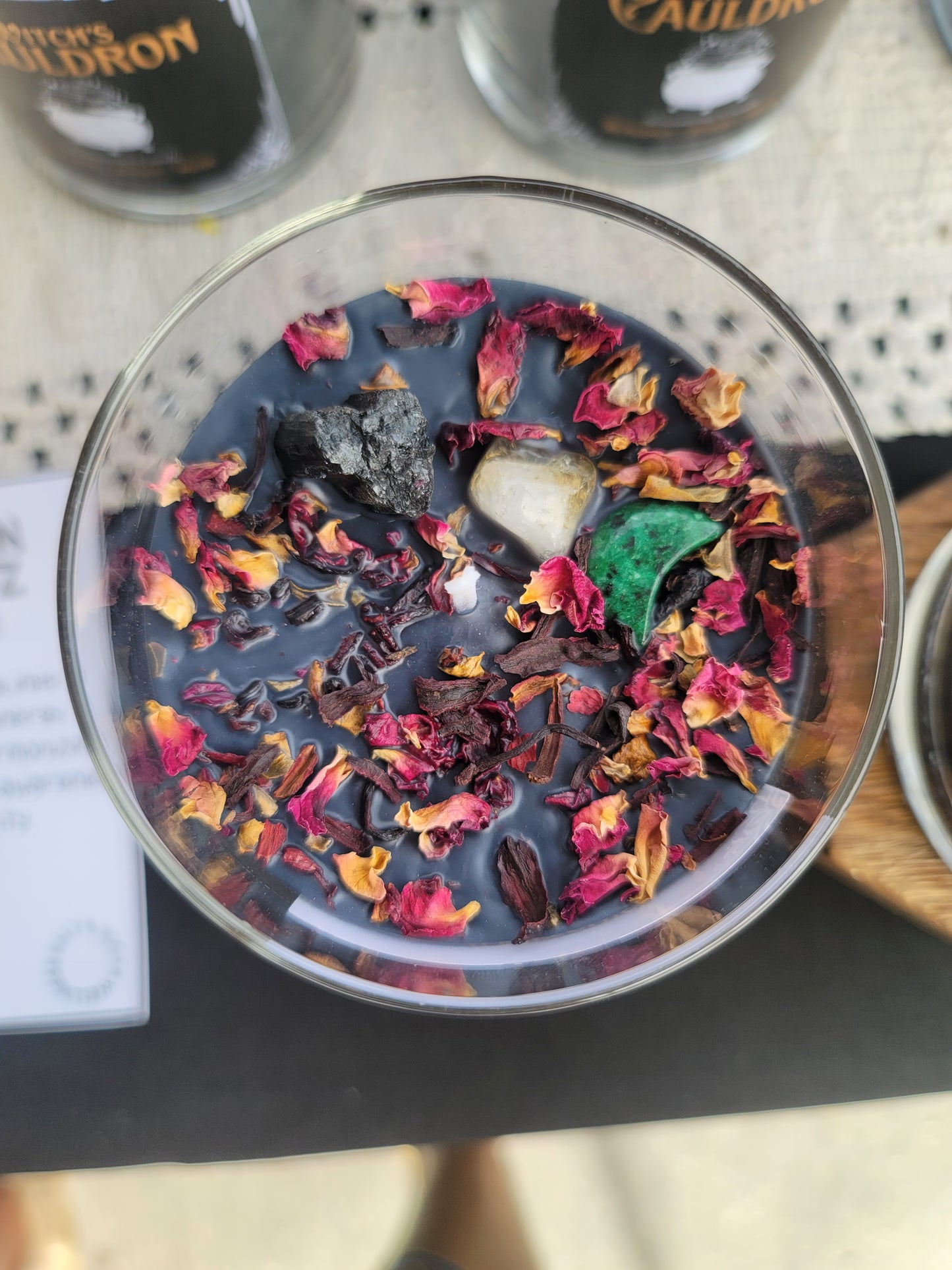 Witch's Cauldron Shimmering Crystal Candle