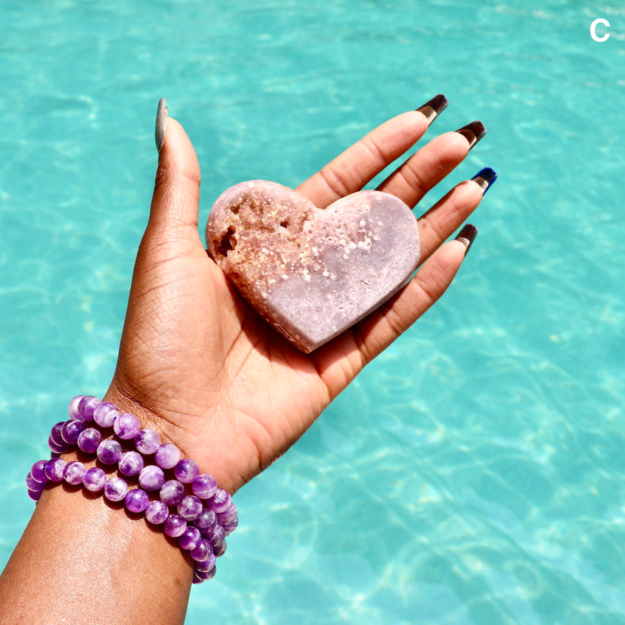 Pink Amethyst Heart (Rare)