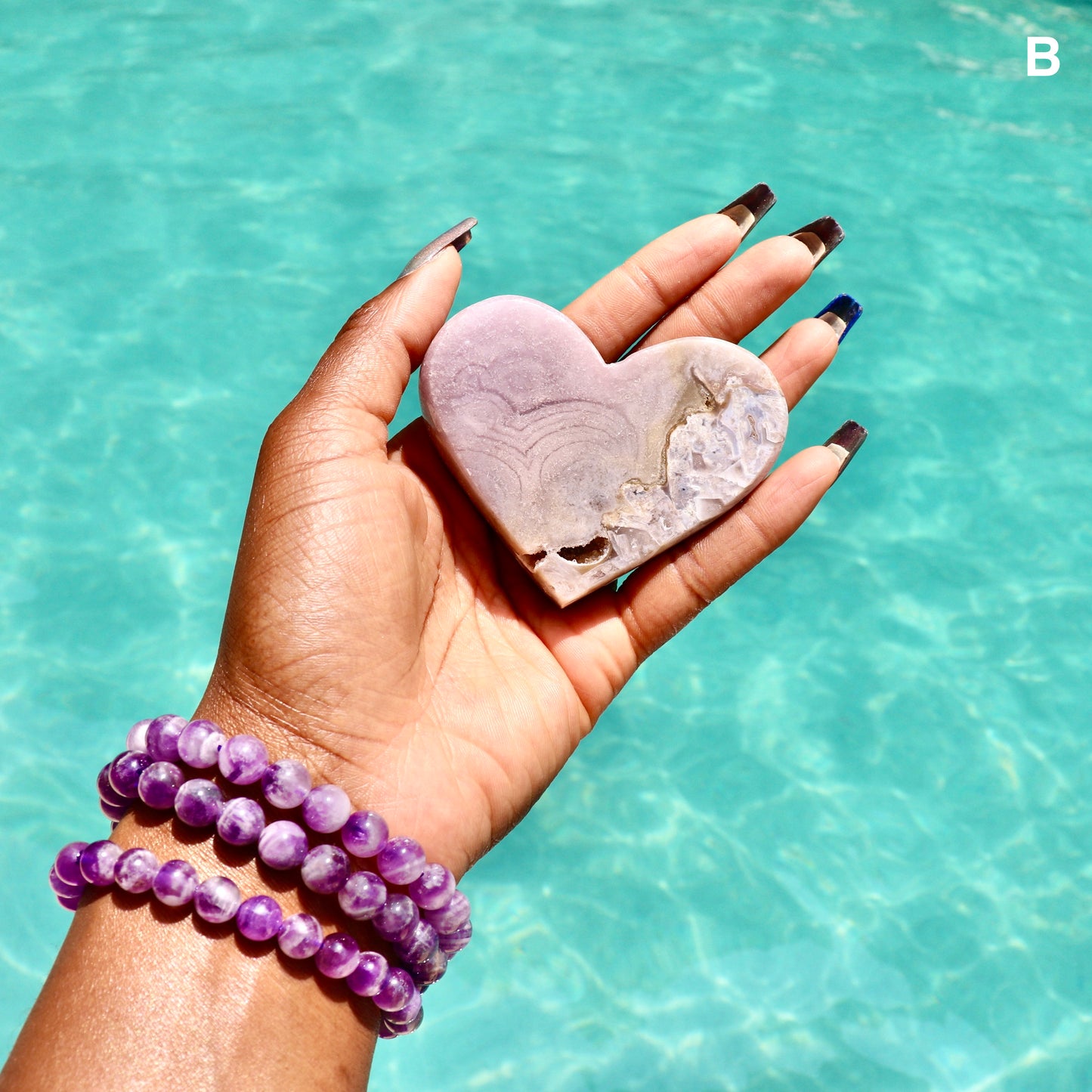 Pink Amethyst Heart (Rare)