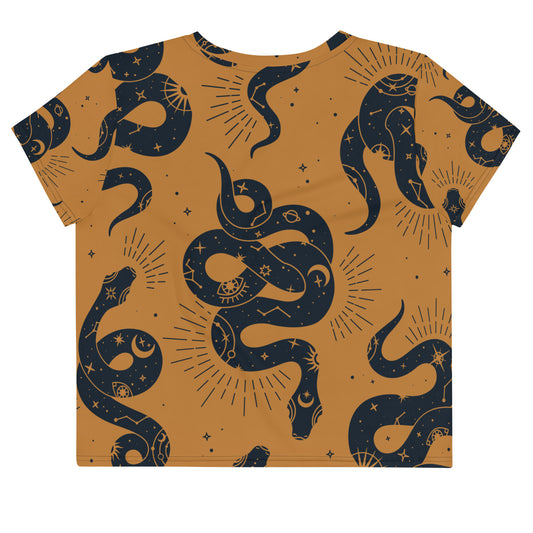 Angel Number 222 Snake Crop Tee