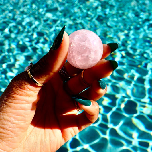 Rose Quartz Sphere (Small: 1.25" diameter)