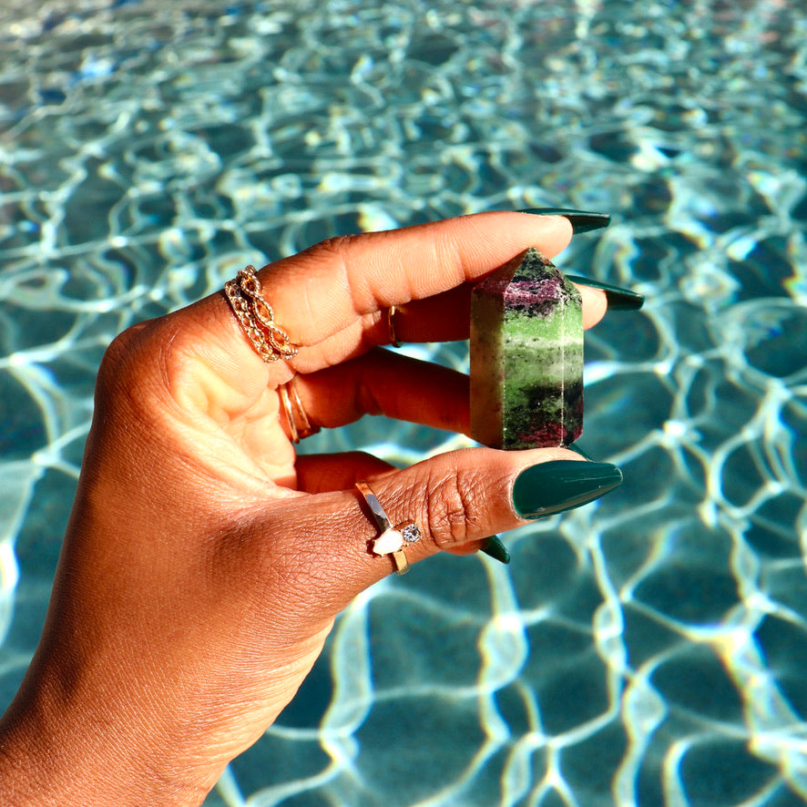 Zoisite and Ruby Zoisite Standing Towers (Standing Points)