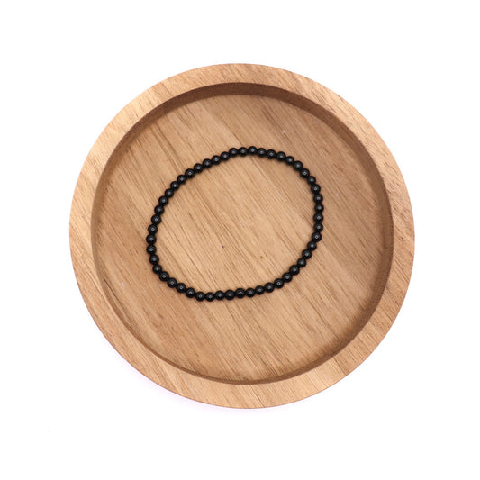 4 mm black tourmaline bracelet