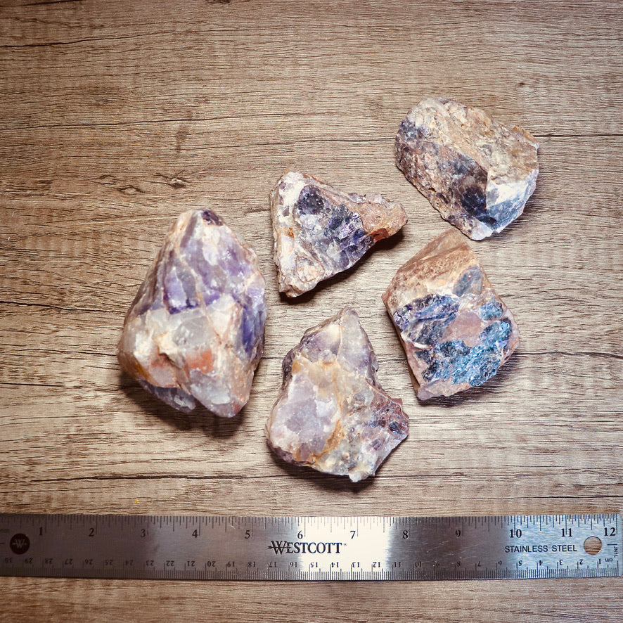 raw rough amethyst chunks natural stone