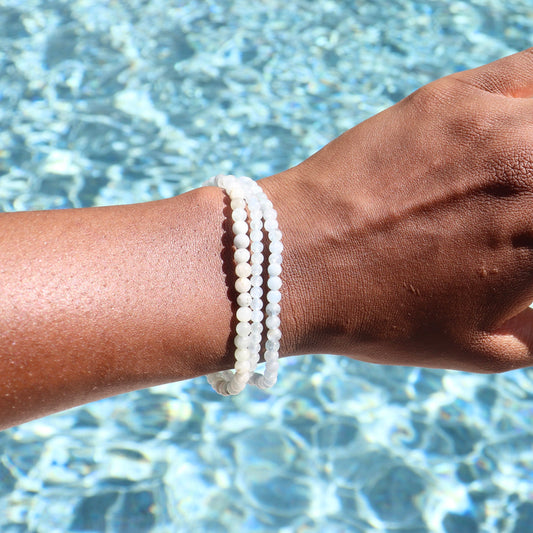 4 mm aquamarine bracelet