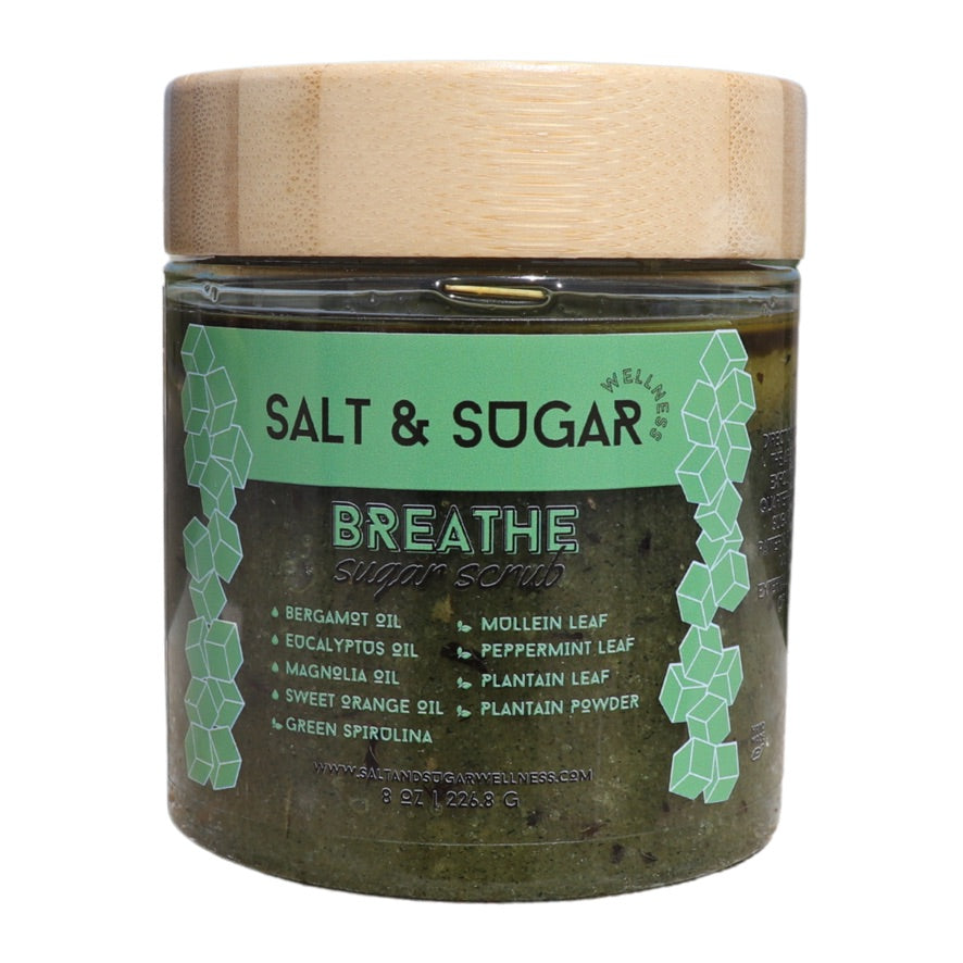 peppermint eucalyptus all natural handmade sugar scrub body scrub