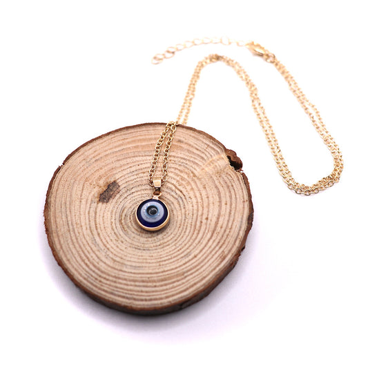 Gold Evil Eye Protection Necklace