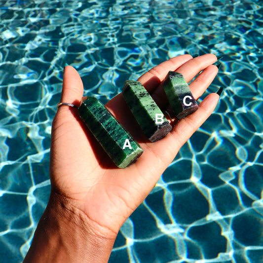 Zoisite and Ruby Zoisite Standing Towers (Standing Points)