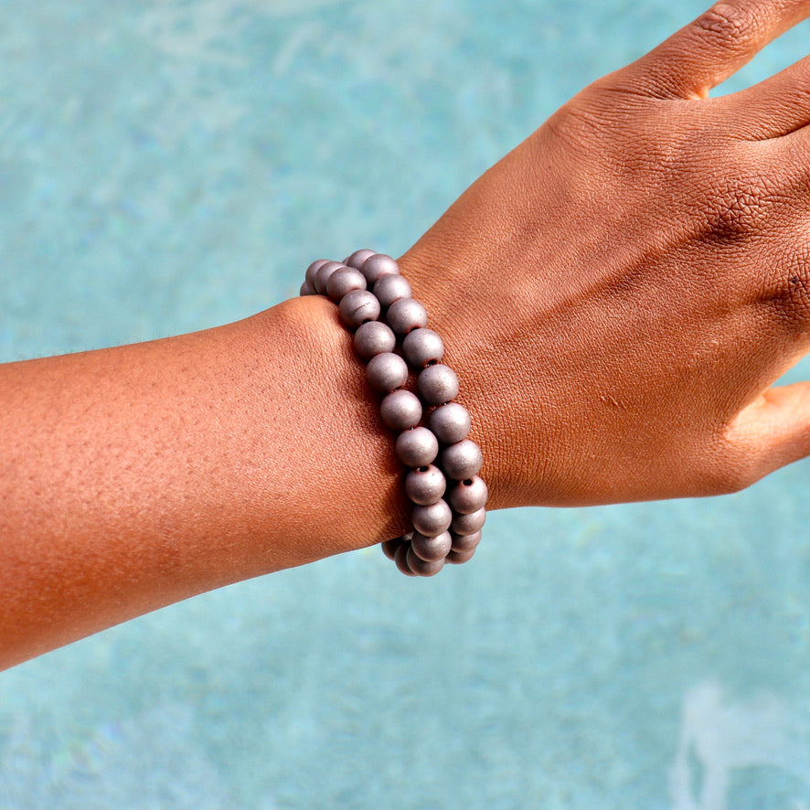 8 mm matte hematite bracelets
