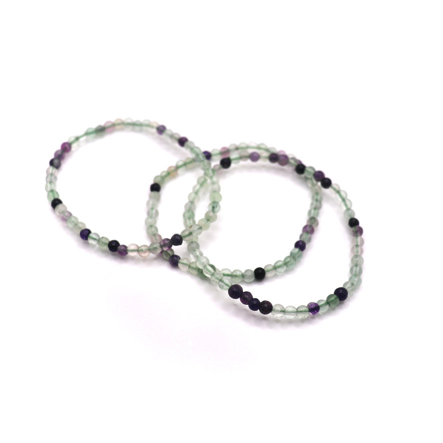 4 mm rainbow fluorite bracelet