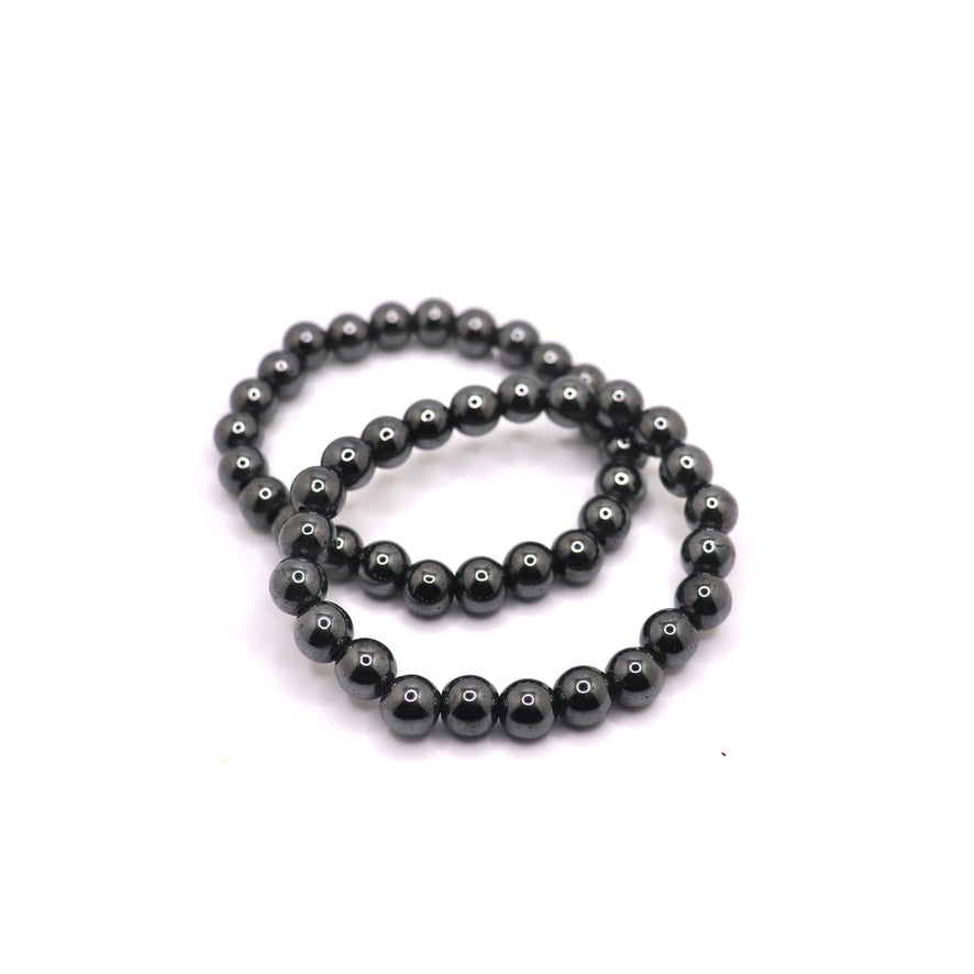 8 mm hematite elastic bracelet