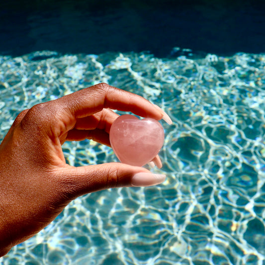 1.5" inch rose quartz heart