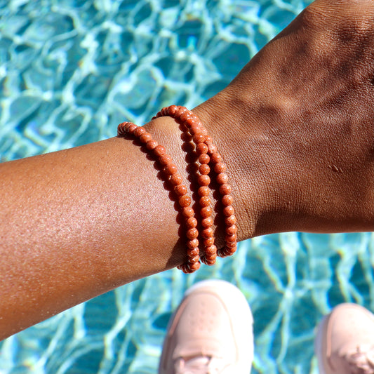 4 mm goldstone bracelets