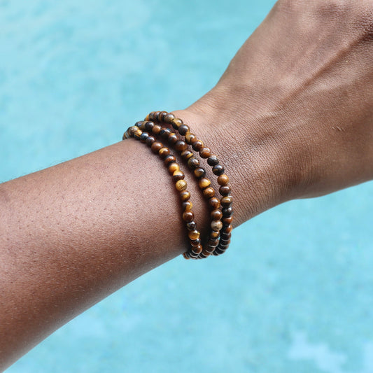 4 mm Tiger's Eye Elastic Bracelet