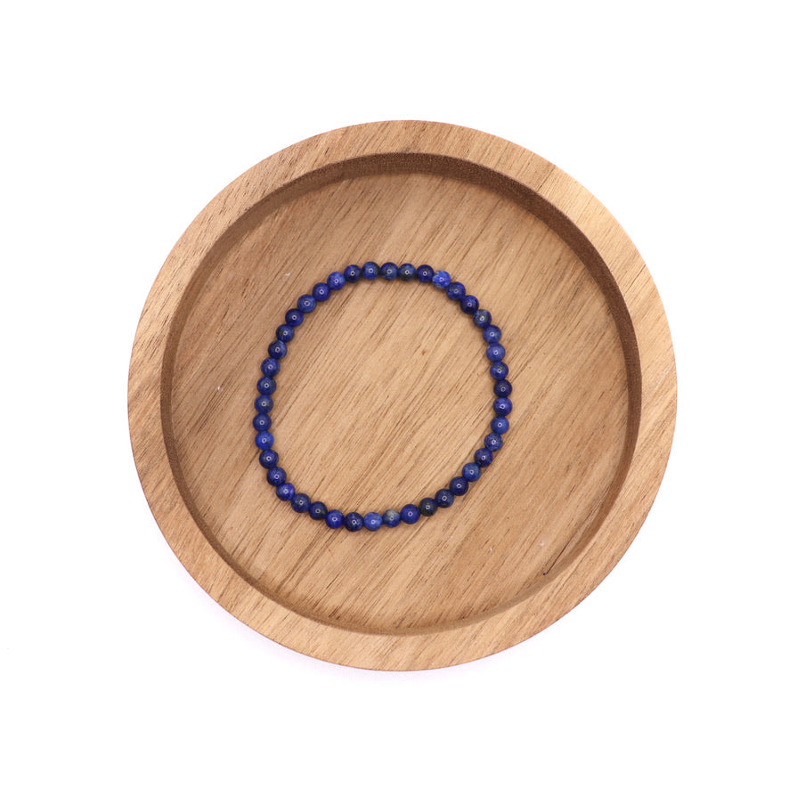 4 mm lapis lazuli elastic bracelet