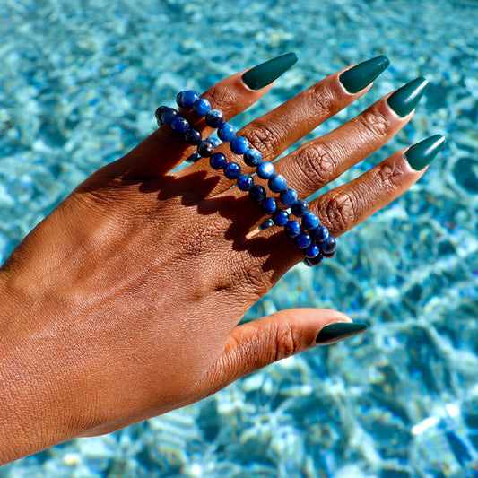 5-7 mm blue kyanite bracelet