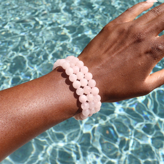 8 mm Rose Quartz Elastic Bracelet