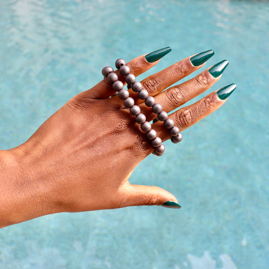 8 mm matte hematite bracelets