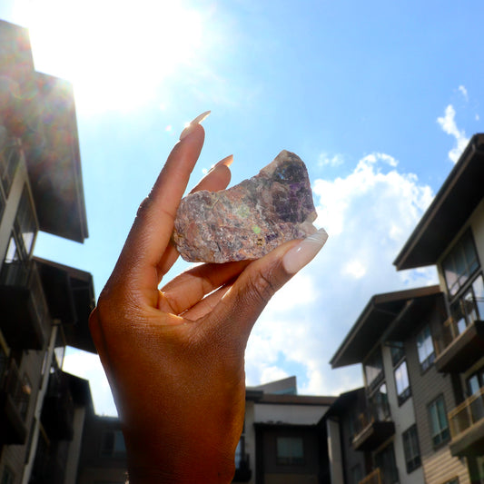raw rough amethyst chunks natural stone