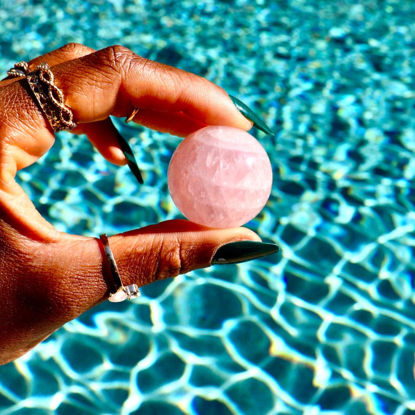 Rose Quartz Sphere (Small: 1.25" diameter)