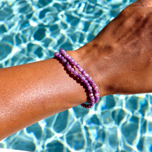 4 mm lepidolite bracelets