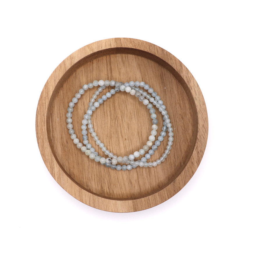 4 mm aquamarine bracelet