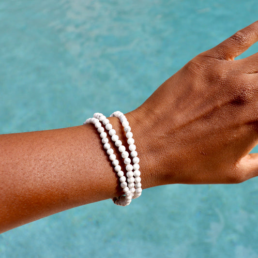 4 mm howlite bracelets