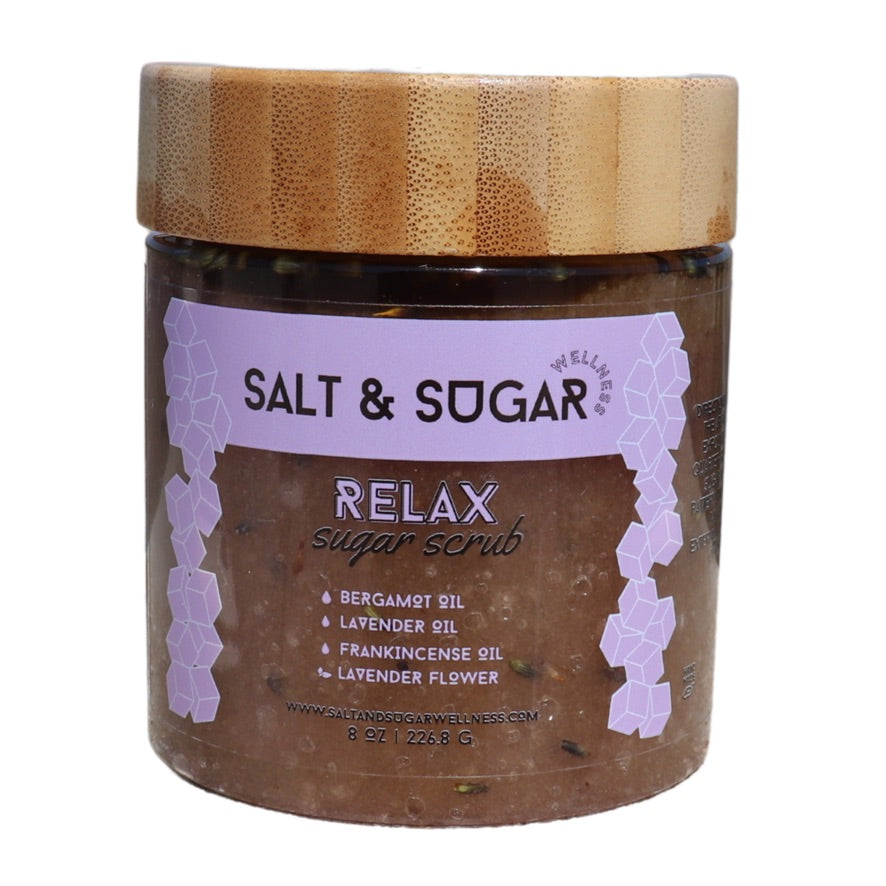 lavender relax sugar scrub all natural handmade