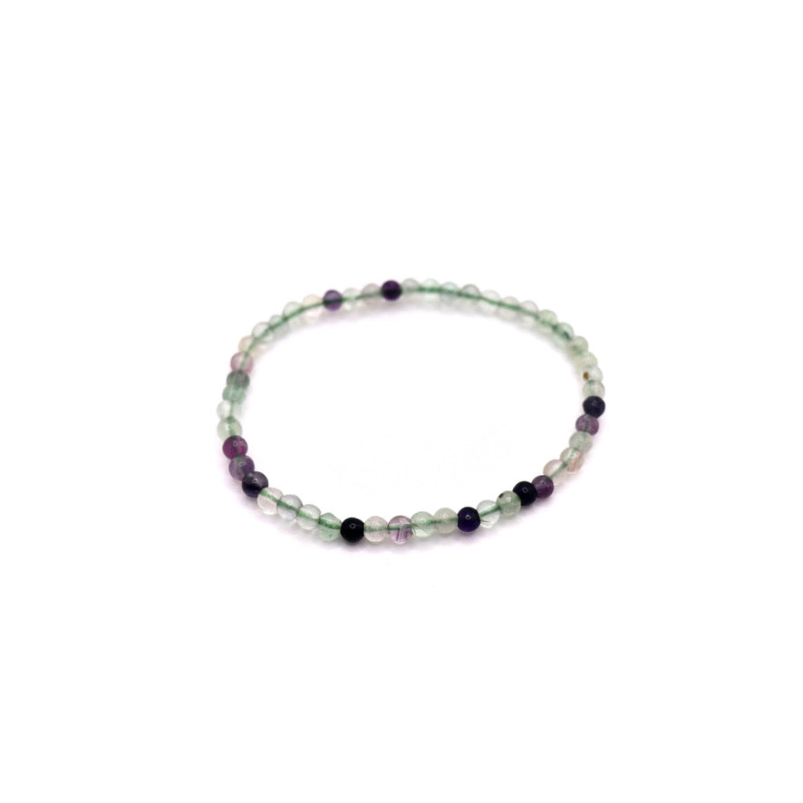 4 mm rainbow fluorite bracelet
