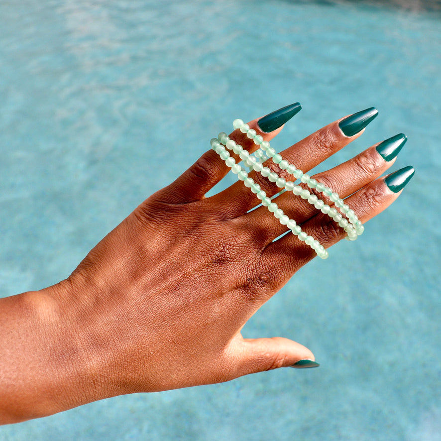 4 mm green aventurine bracelet