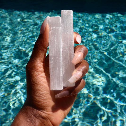 4" inch selenite wand