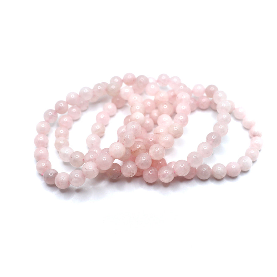 8 mm Rose Quartz Elastic Bracelet