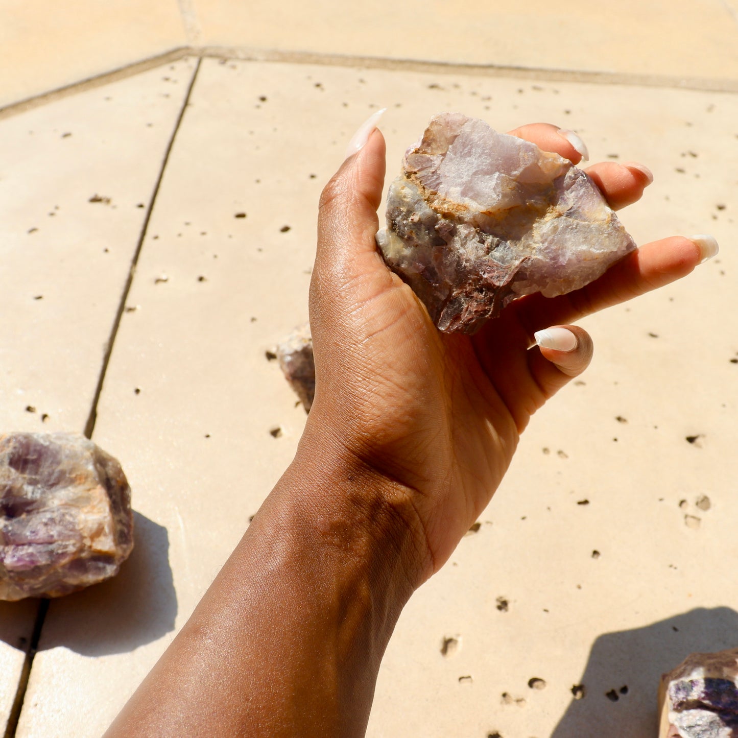 raw rough amethyst chunks natural stone