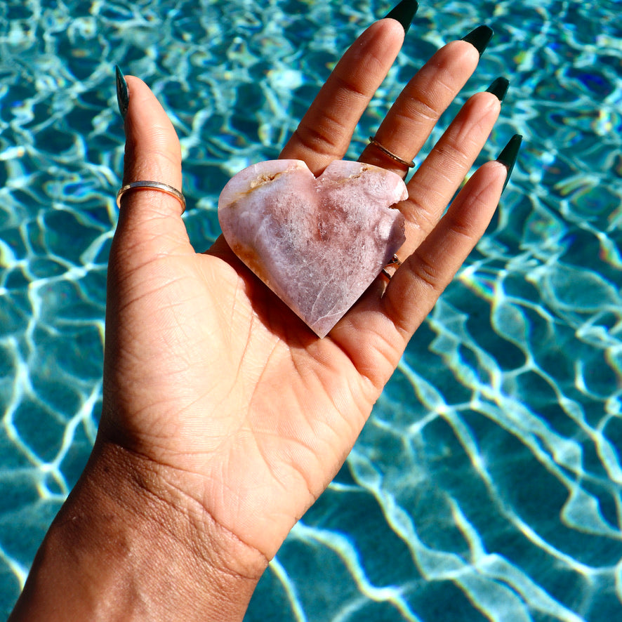 Druzy Pink Amethyst Heart (2.25")