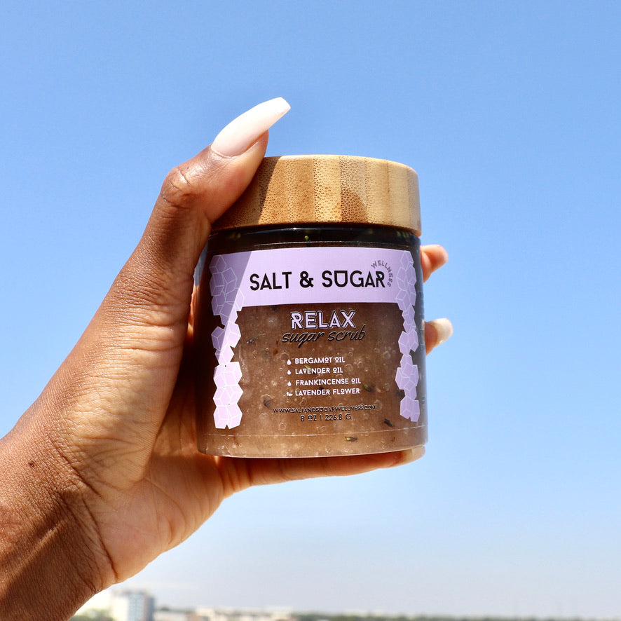 lavender relax sugar scrub all natural handmade