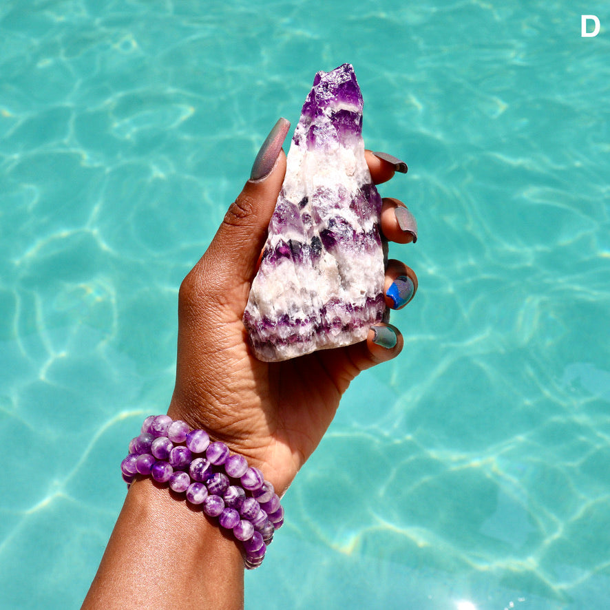 Large Raw Chevron Amethyst Point (3.00"-5.00")