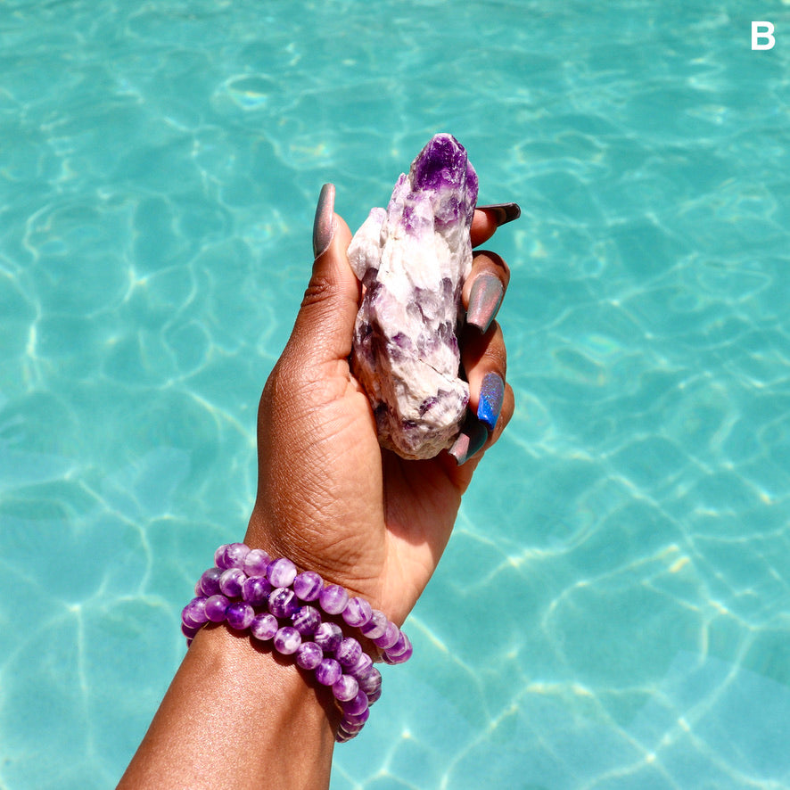 Large Raw Chevron Amethyst Point (3.00"-5.00")