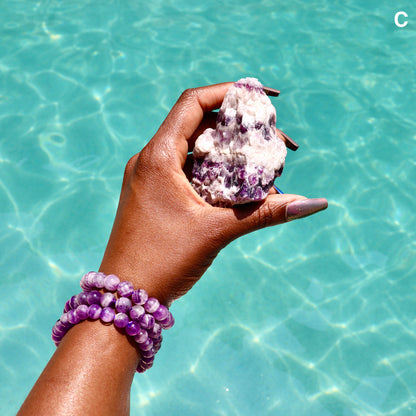Large Raw Chevron Amethyst Point (3.00"-5.00")