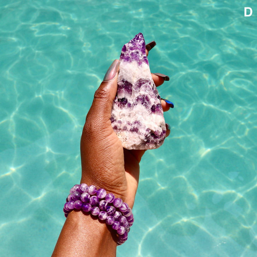 Large Raw Chevron Amethyst Point (3.00"-5.00")