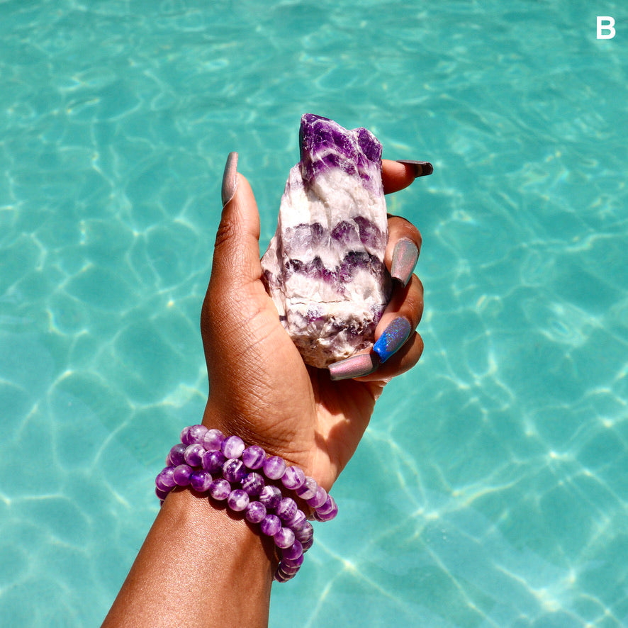 Large Raw Chevron Amethyst Point (3.00"-5.00")