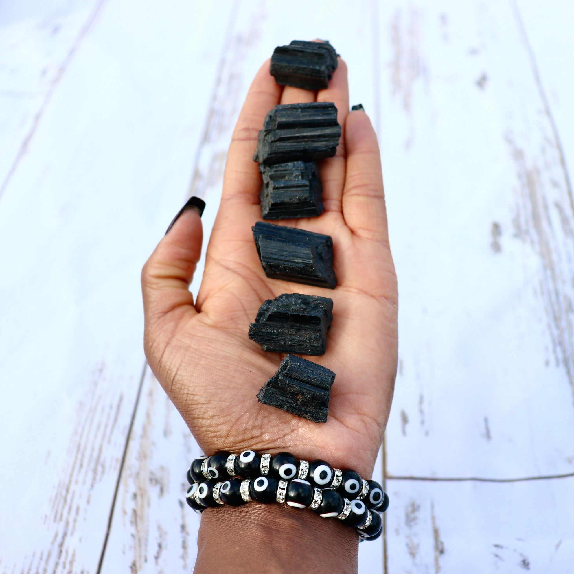 Rough Black Tourmaline Mini Rods – Salt and Sugar Wellness