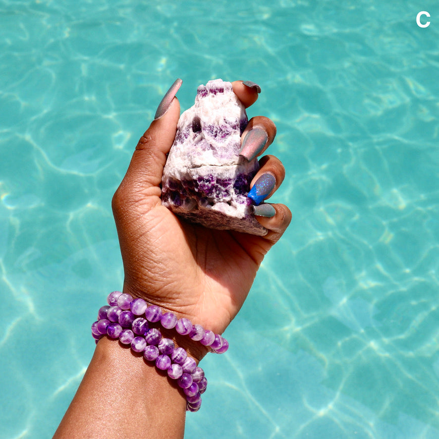 Large Raw Chevron Amethyst Point (3.00"-5.00")