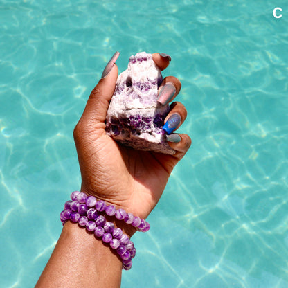 Large Raw Chevron Amethyst Point (3.00"-5.00")