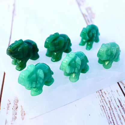 green aventurine elephant