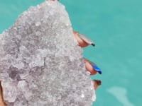 KIANA - Druzy Nebula Amethyst with Polished Edges and Cut Base