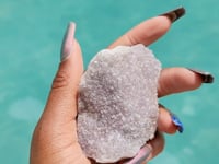TEYANA - Druzy Nebula Amethyst with Polished Edges and Cut Base