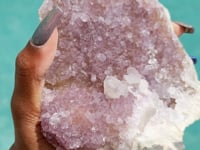 SUMMER - Druzy Nebula Amethyst with Polished Edges and Cut Base